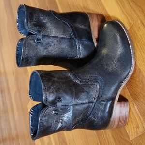 Diba Vintage Metallic Leather Ankle Booties